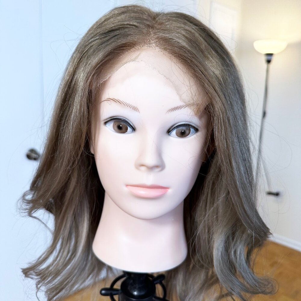 Gorgeous Human Hair Wig - Light Ash brown
